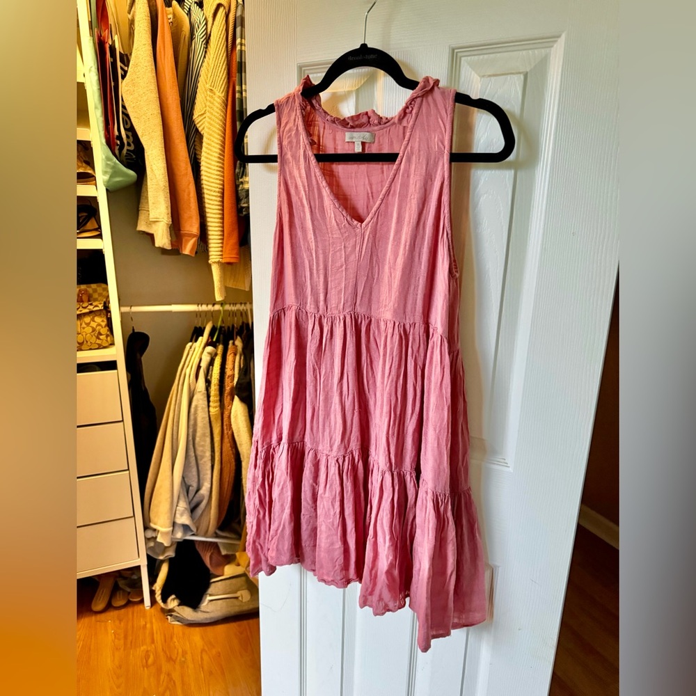 Wonderly Ruffled Pink Dress
